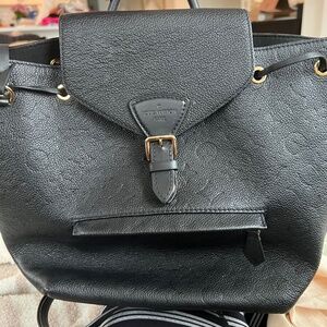 Louis Vuitton Black Empriente Leather "Montsouris" Backpack PM